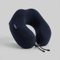 Contoured Memory Foam Travel Neck Pillow – Navy Blue