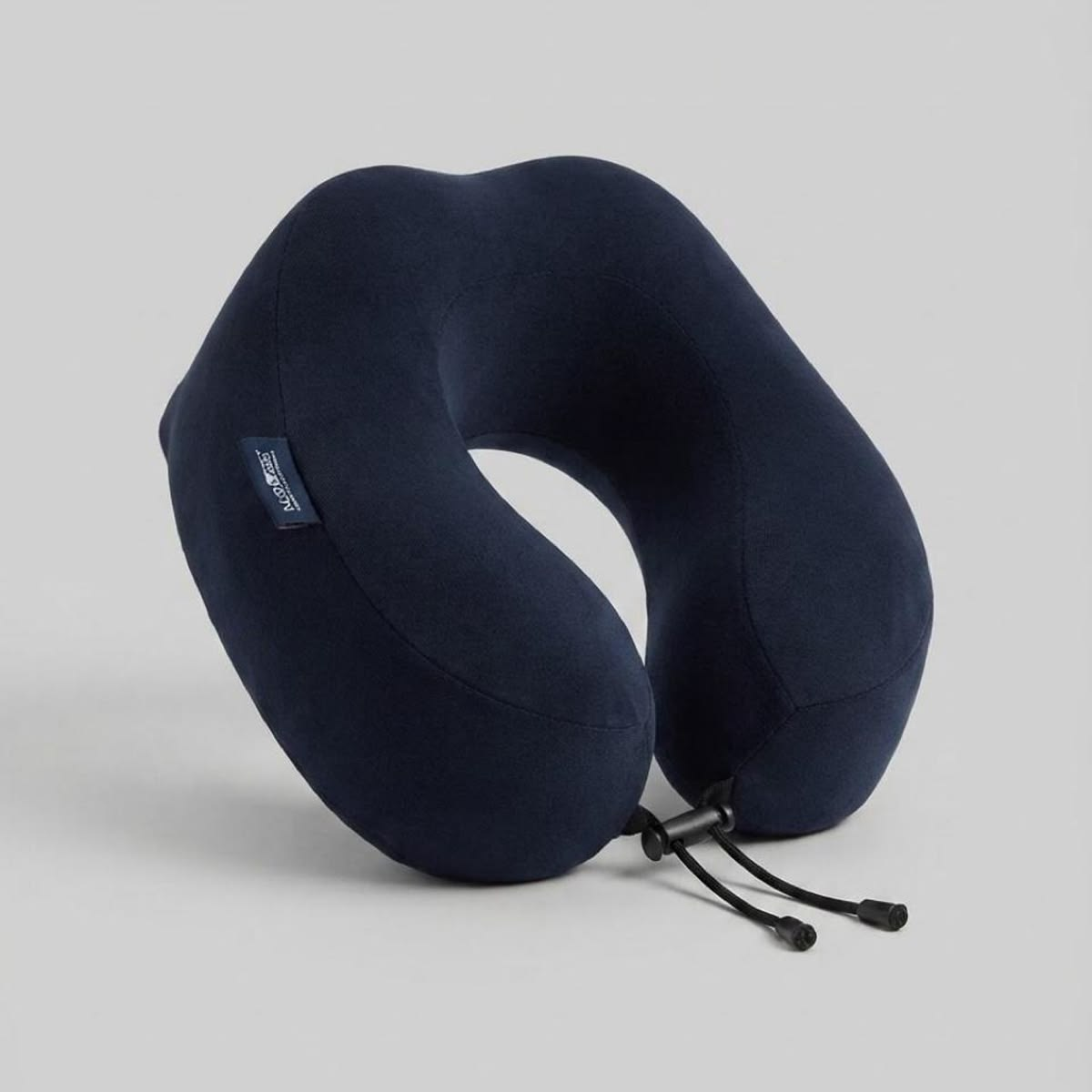 Contoured Memory Foam Travel Neck Pillow – Navy Blue