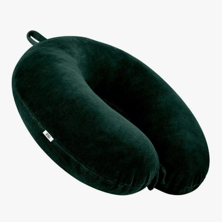 Plush Travel Neck Pillow – Forest Green